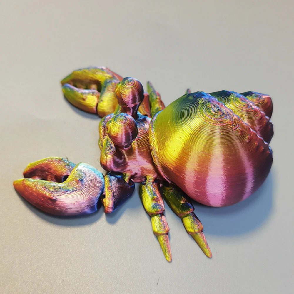 3D Printed Toys Sea Crabs Model Multi-joint Movable Animal Figures Ornament Decorative Desktop Creativity Novelty Toy Kid Gifts