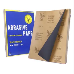 Papel de lija de 10 piezas, 500-2000, húmedo y seco, doble uso, resistente al pulido y pulido de madera de coche, papel de lija de agua de carburo de silicio