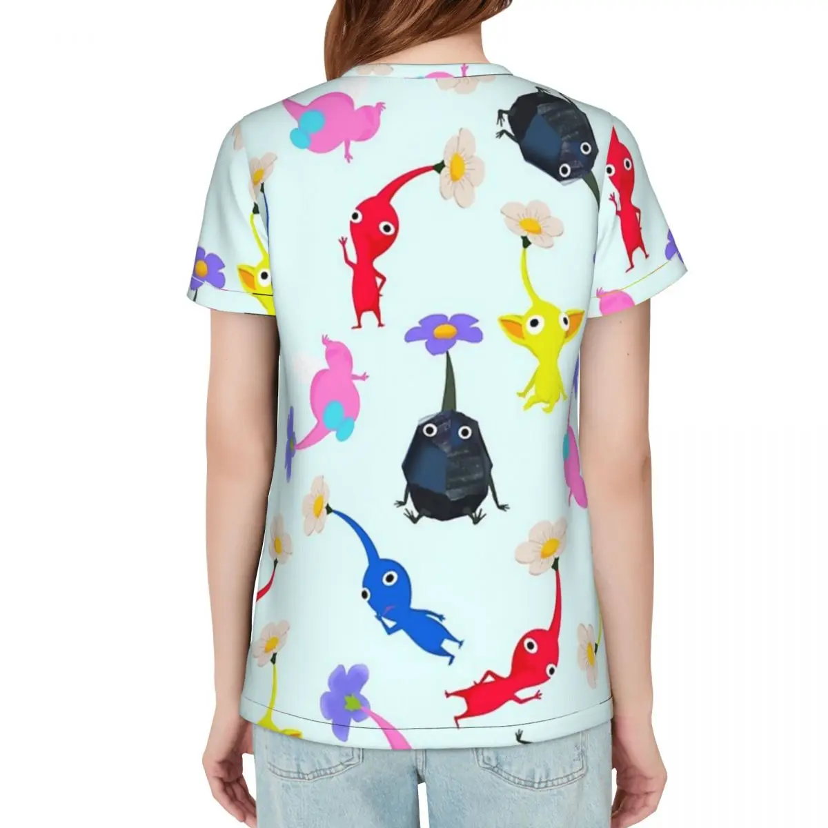 Pikmin T-Shirt Women Short Sleeve T Shirts Round Neck Clothes Cotton Summer Tees Streetwear
