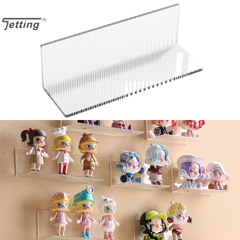 Self-Adhesive Transparent Acrylic Wall Mounted Figures Display Shelf Character Models Storage Rack Toy Stand Aromatherapy Holder