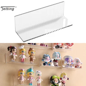 Self-Adhesive Transparan Akrilik Wall Mounted Angka Rak Display Model Karakter Rak Penyimpanan Mainan Berdiri Pemegang Aromaterapi 12 rak perekat penjualan terbaik - №