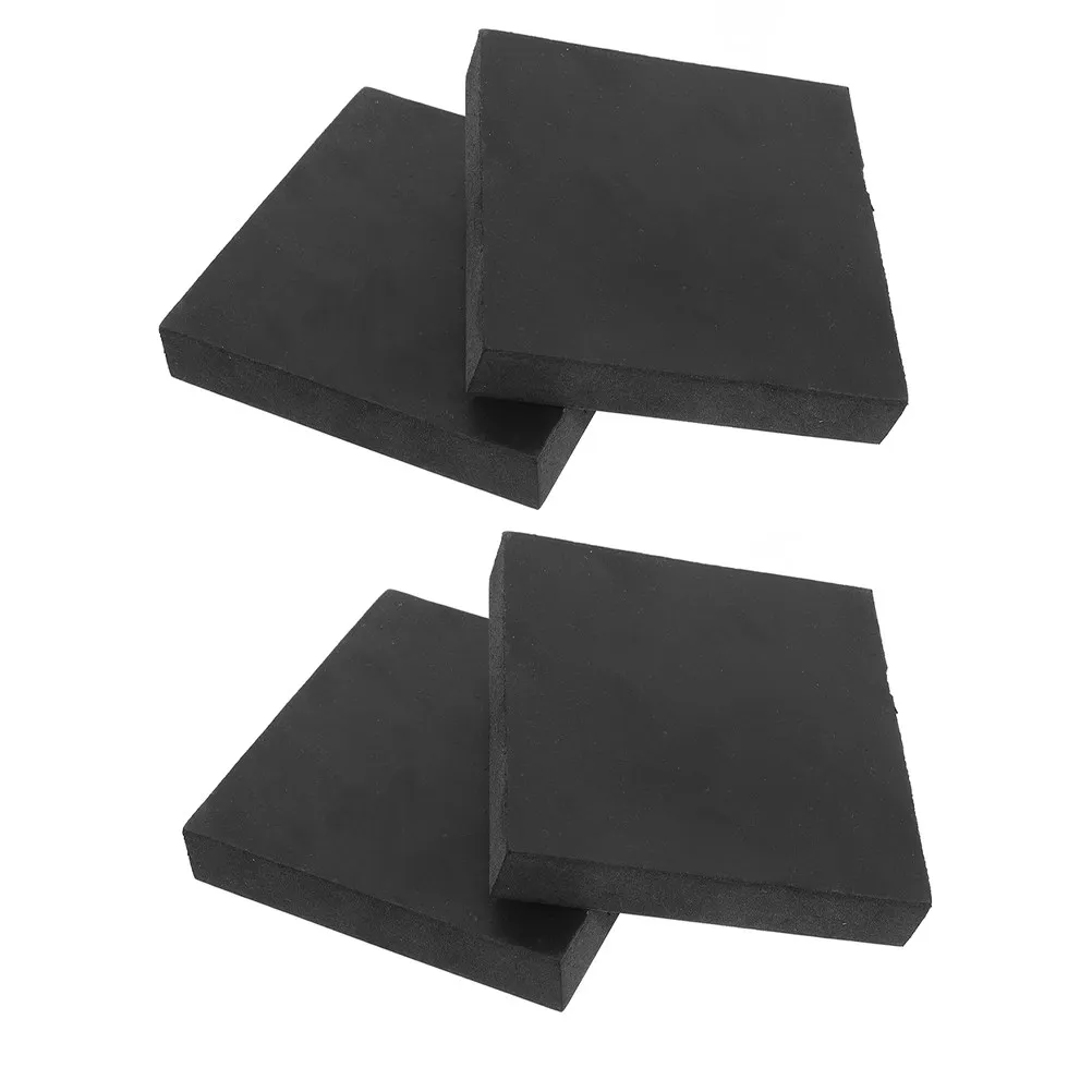 4Pcs Noise Reduction Rubber Pads Anti Slip Vibration Isolation for Treadmill Drum Set Pianos Equipment Damping Pads 100x100x15mm