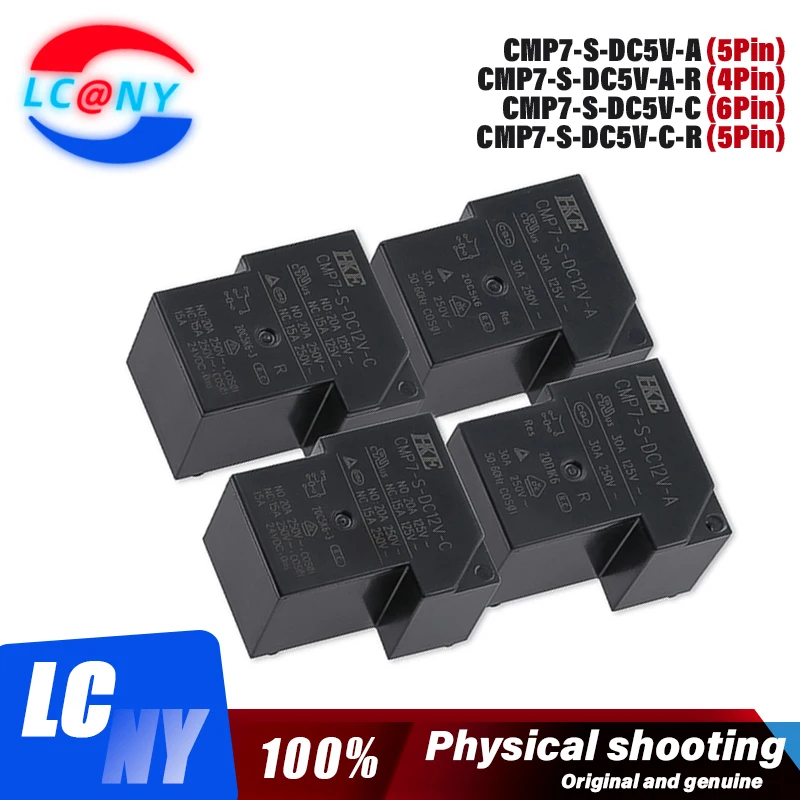 10Pcs/lot CMP7-S- DC5V DC12V DC24V -A-R -C-R T90 30A HKE relay CMP7-S relay