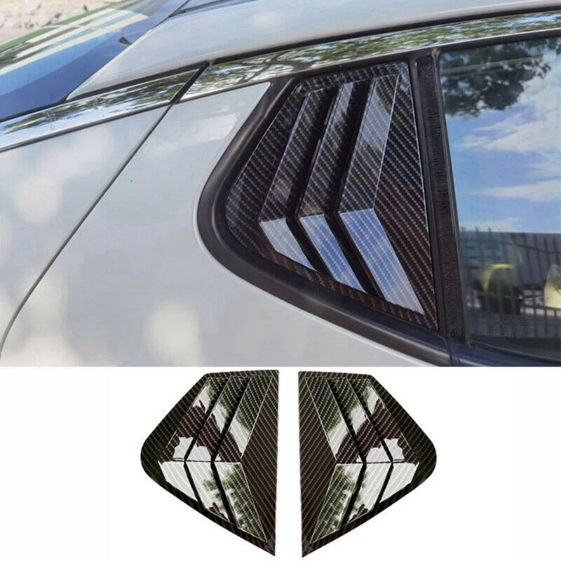 4X Carbon Fiber Style Rear Side Window Quarter Louver Cover For Kia Optima K5 2011-2015