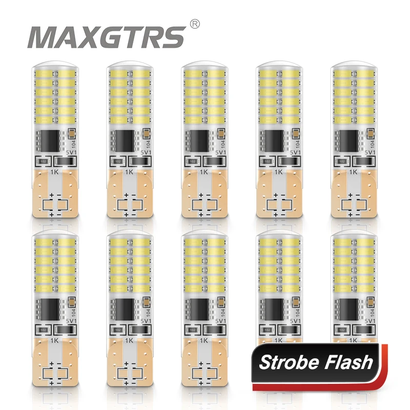 

10x T10 194 W5W мигающий стробоскоп 22 светодиода 3014SMD DRL светодиодная боковая лампа с клиновидным цоколем габаритная лампа освесветильник номерного знака автомобильные светильник пы