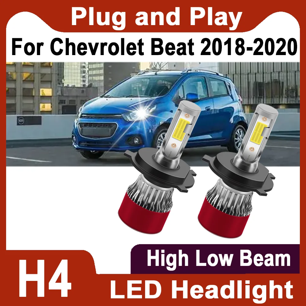 2 bombillas LED para faros delanteros de coche, 6000K, superblancas, turbo, 30000LM, 150W, alta potencia, para Chevrolet Beat 2018, 2019, 2020