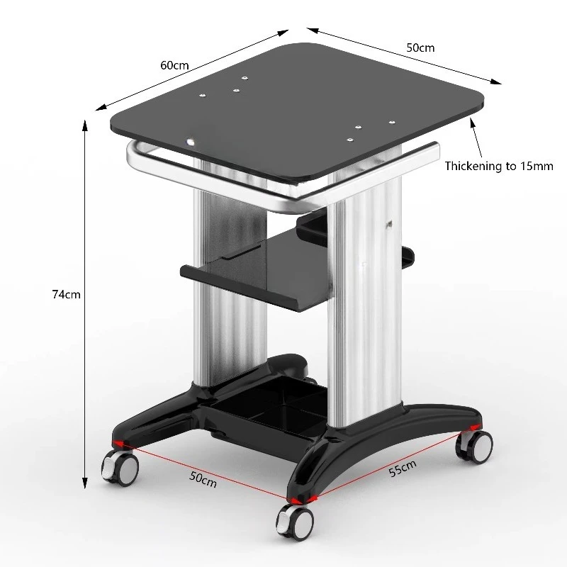 

White Large Salon Trolley with Storage Portable Beauty Equipment Instrument Trolley