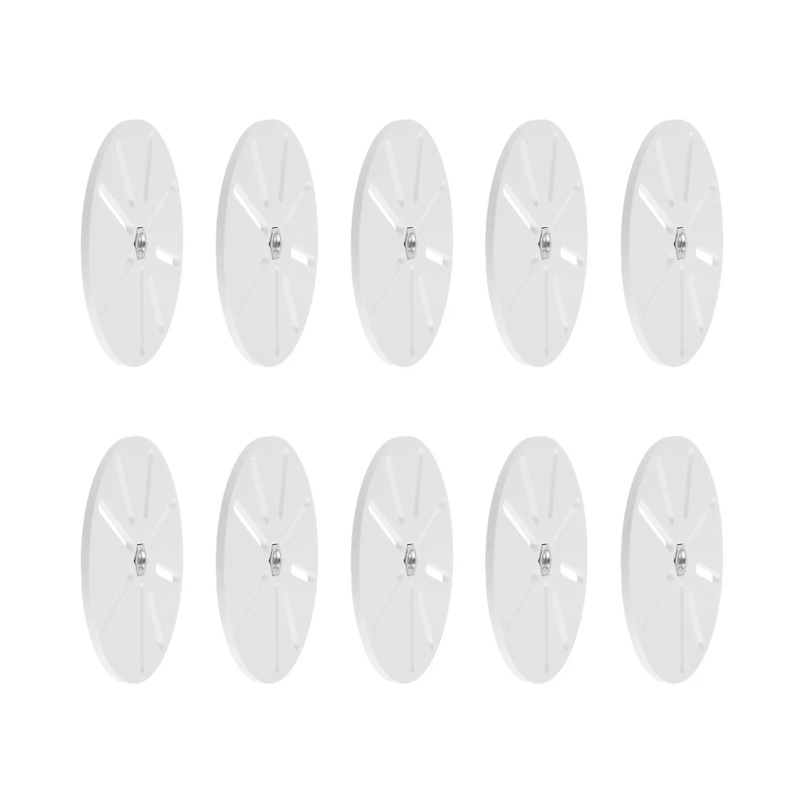 10Pcs Round Camera Base Stable Wall Mounting Plate Adjustable Angle Flat Security Camera Stand Holder Desk Mount for Indoor