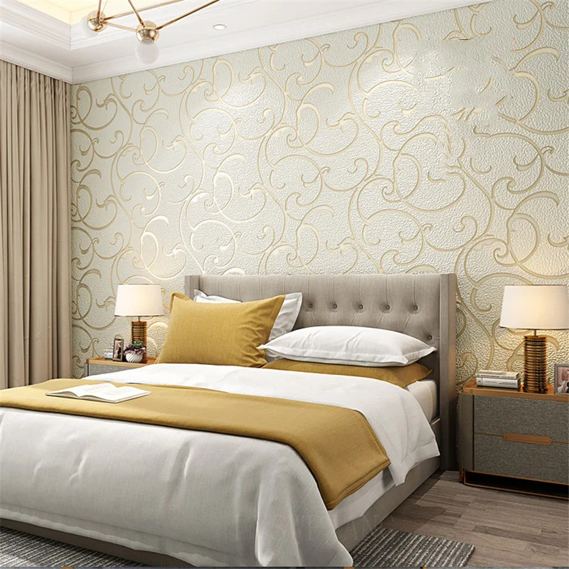 Papel tapiz de pared de fondo de TV con patrón grande de vid negra, decoración del hogar, pegatinas de pared de gamuza gruesa en relieve 3D no autoadhesivas