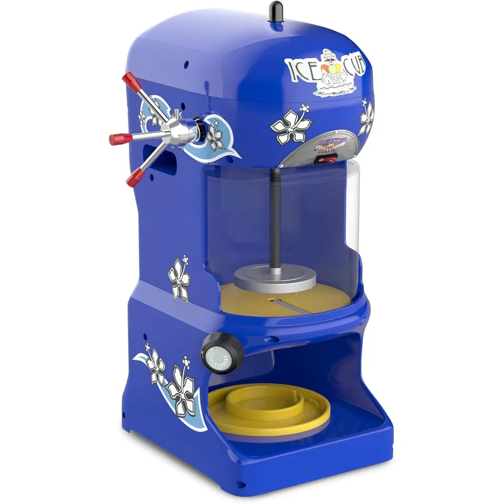 Powerful Crushed Ice Maker and Snow Cone Machine for Parties, Concessions, or Events by Great Northern Popcorn (Blue)