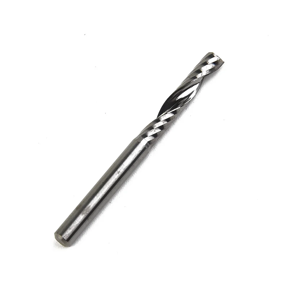 Single for flute Engraving Bits, 5pcs Pack, 3 175mm Shank, Spiral Cutting Edge, for ideal for Fibre Glass and Wood