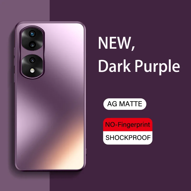 Luksusowe, odporne na wstrząsy, brokatowe, silikonowe etui AG dla Huawei Honor 50 SE 70 90 Pro Matte Frosted Protective Case