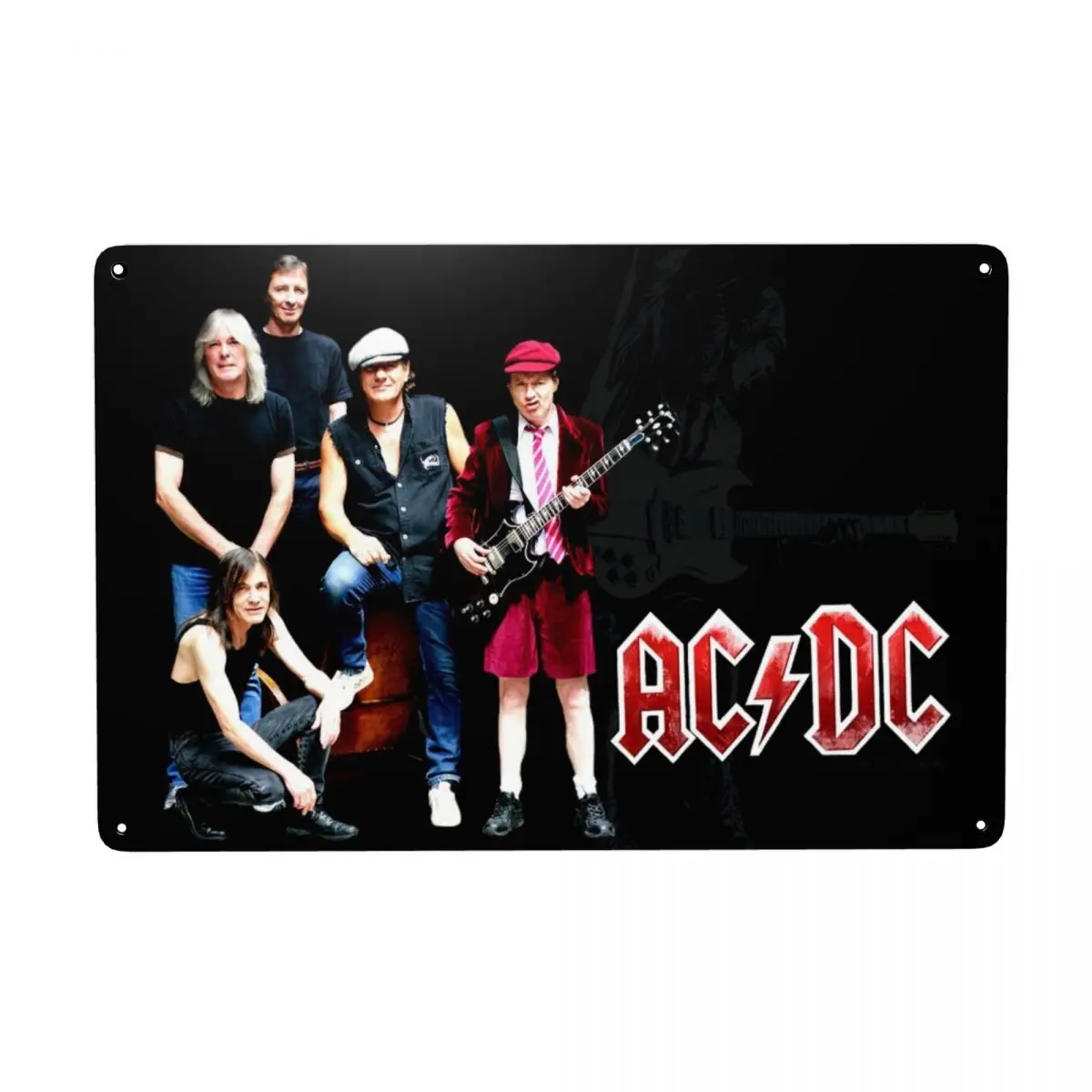 AC DC Rock And Roll Band Sign Australian Heavy Metal Music Metal Plaque for Office Store Pubs Club Man Cave Bar Home Decor