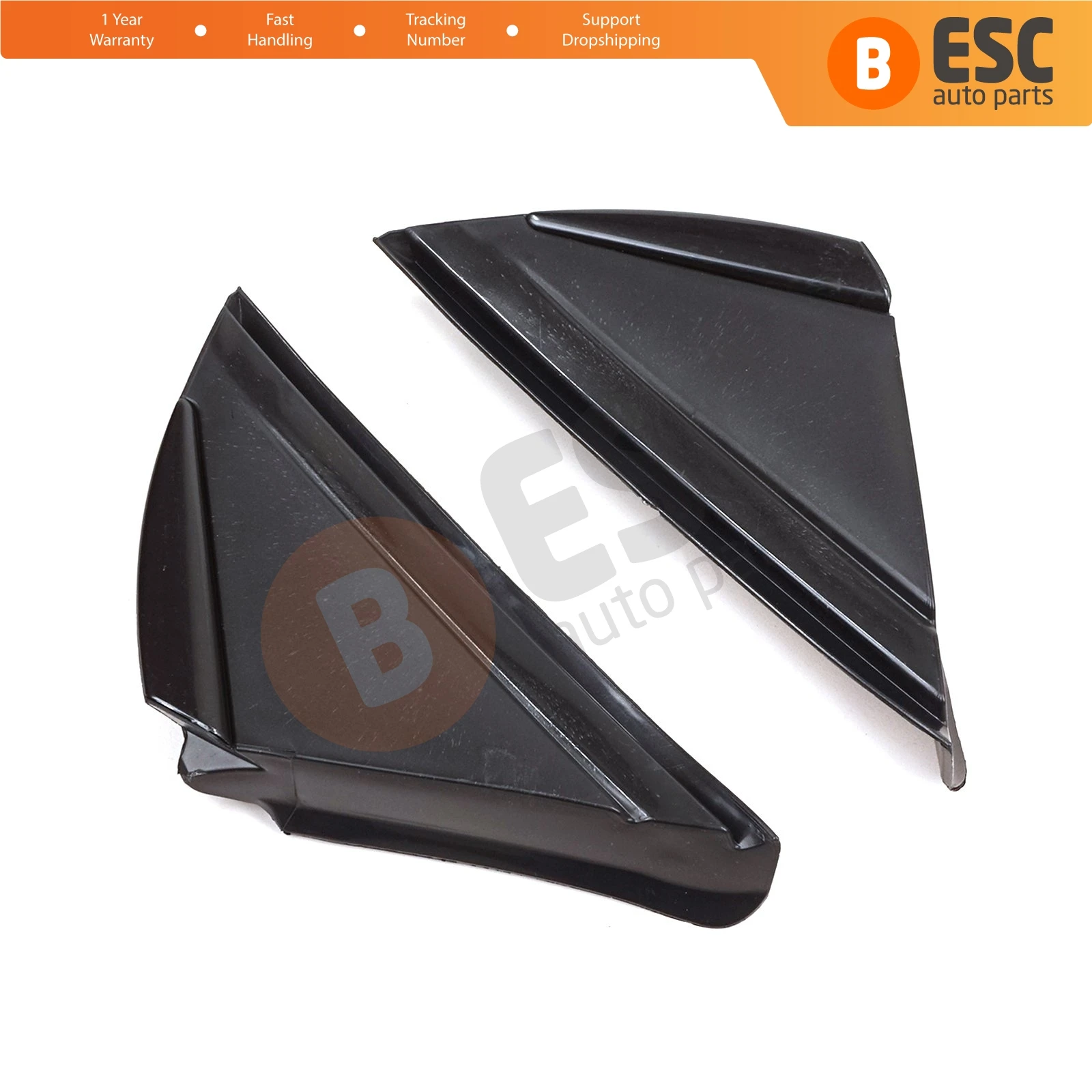 ESP1131 Side View Mirror Triangle Fender Corner Trim Cover Set for Renault Megane MK4 2016-On 638752672R 638744983R