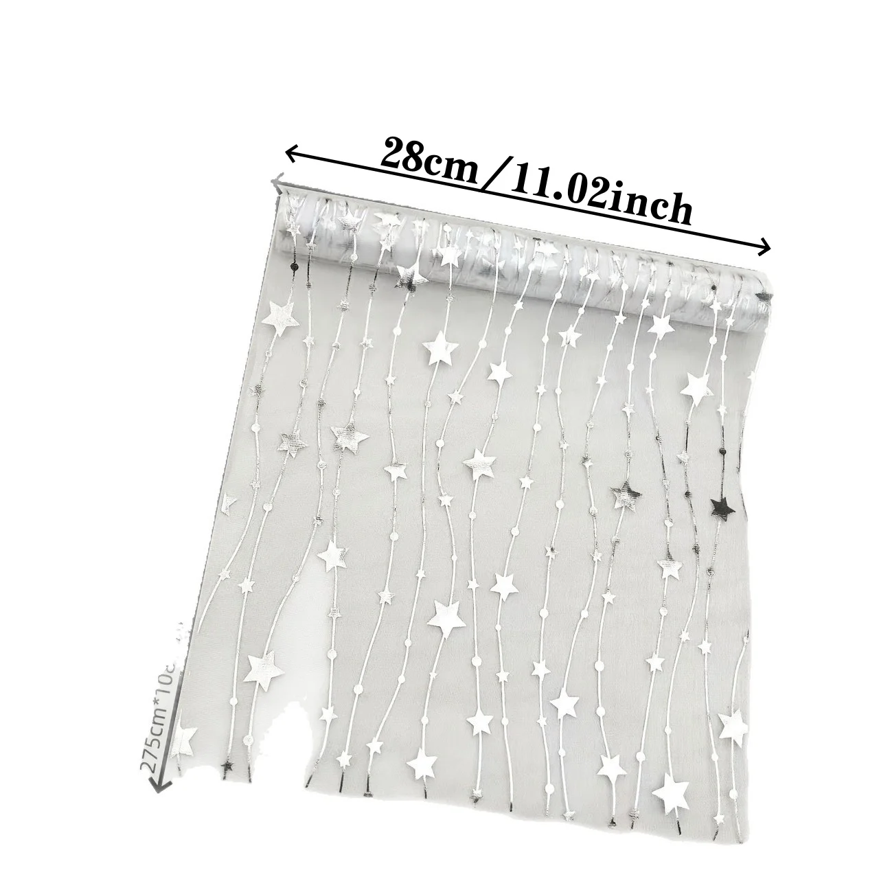 1PC Table Flag Decorated with Christmas Stars, Suitable for Events, Parties, Weddings, Birthday Celebrations, Home Decor