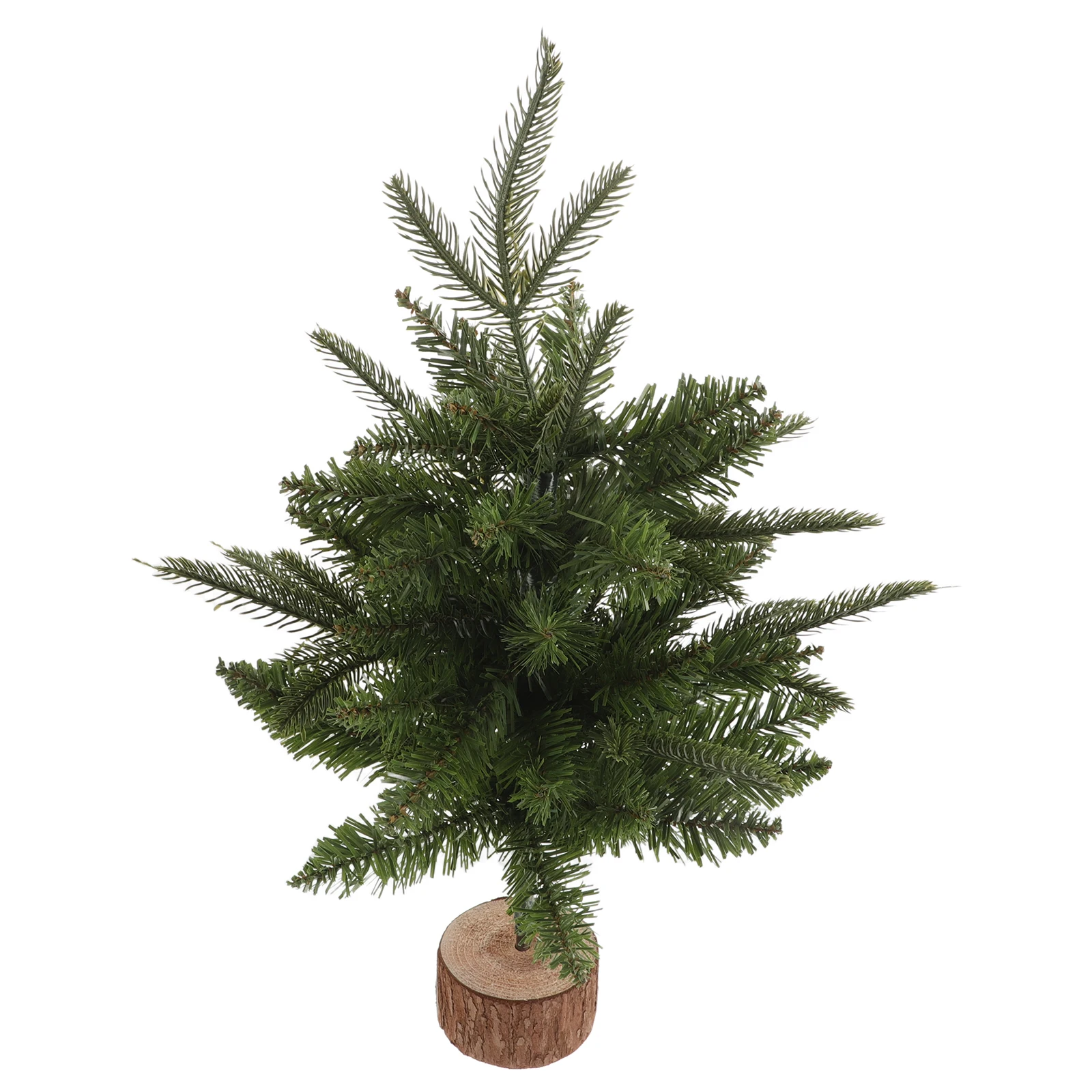 

45cm Tabletop Christmas Tree Artificial Xmas Pine Tree Wood Base Holiday Party Table Decoration Christmas Party Ornaments