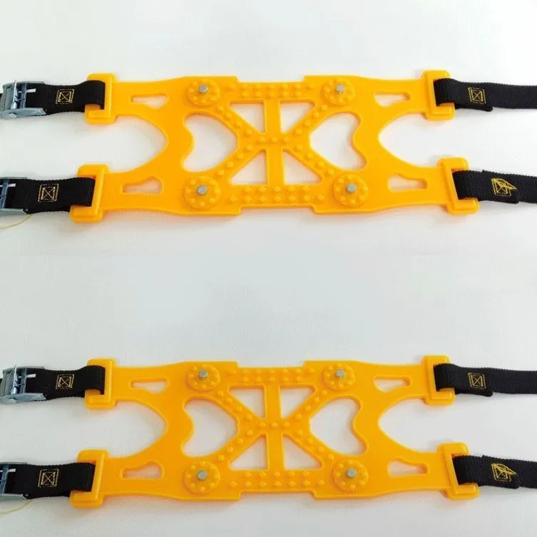 Snow quick loading and unloading emergency snow chain cold-resistant wear-resistant buckle type self-driving chain snow chain