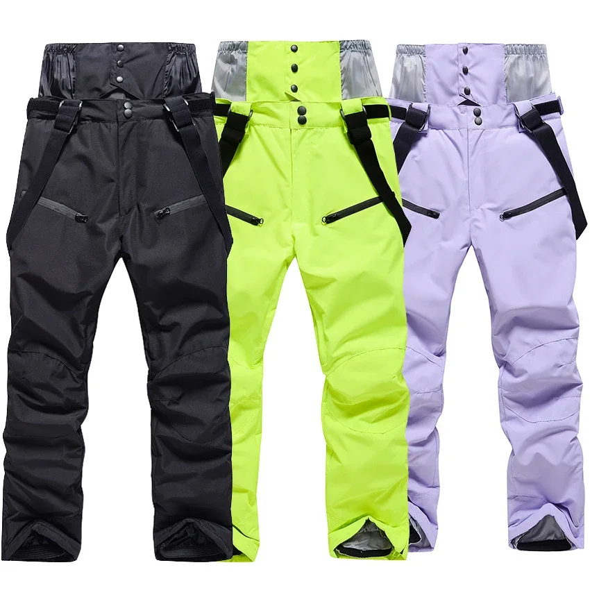 New Unisex Ski Pants Windproof Waterproof Snowboard Wear Winter Outdoor Warm Snow Sports Pants Men Women Skiing Trousers