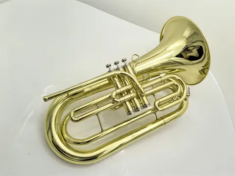 Bb Marching Baritone  Horn  Brass Plated Professional Brass Instrument With Case Accessories Free Shipping