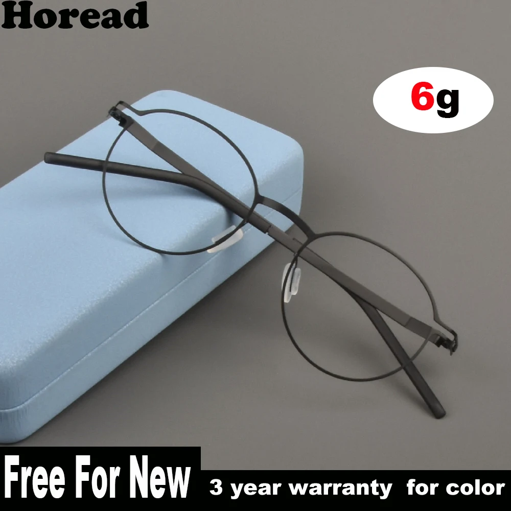 Fashion Screwless Oval Glasses Frame Men Women Germany Design Ultralight 6g Eyeglasses Black Eyewear Gafas Spectacles