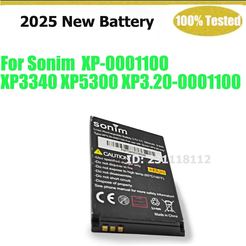 

Original New Battery For Sonim cellphone XP-0001100 1750~1950mAh For XP3340 XP5300 XP3.20-0001100 Rechargeable Bateria