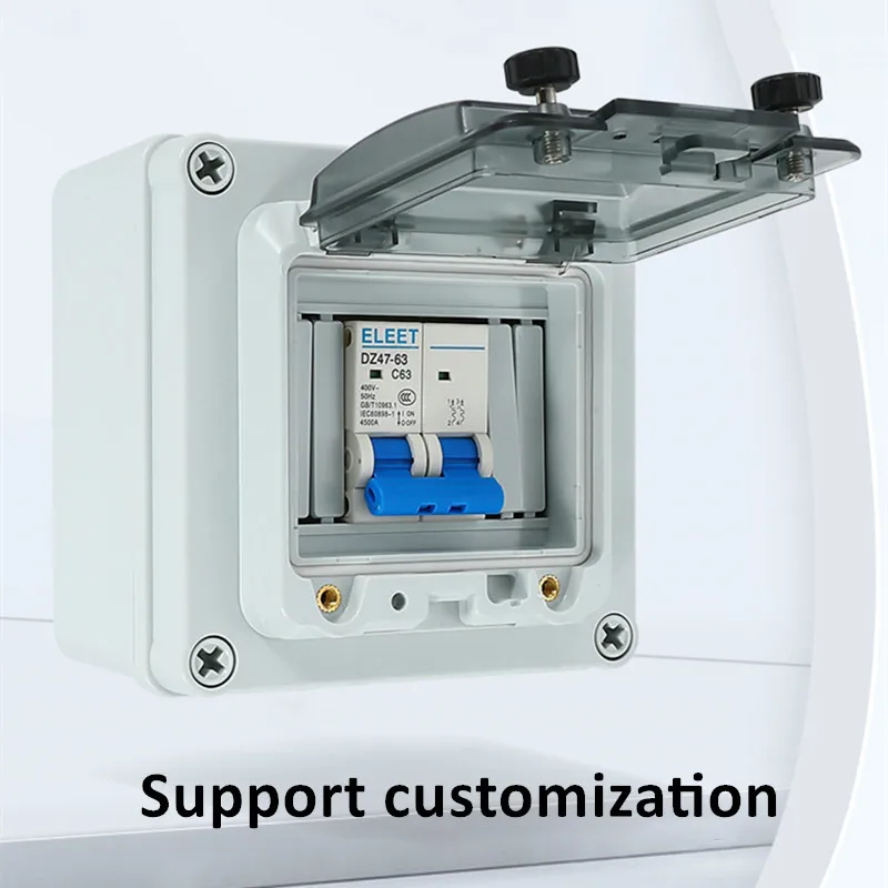IP67 Waterproof Distribution Box With Visible Protective Window PC Cover For Circuit Breakers Switches Anti-touch Junction Box
