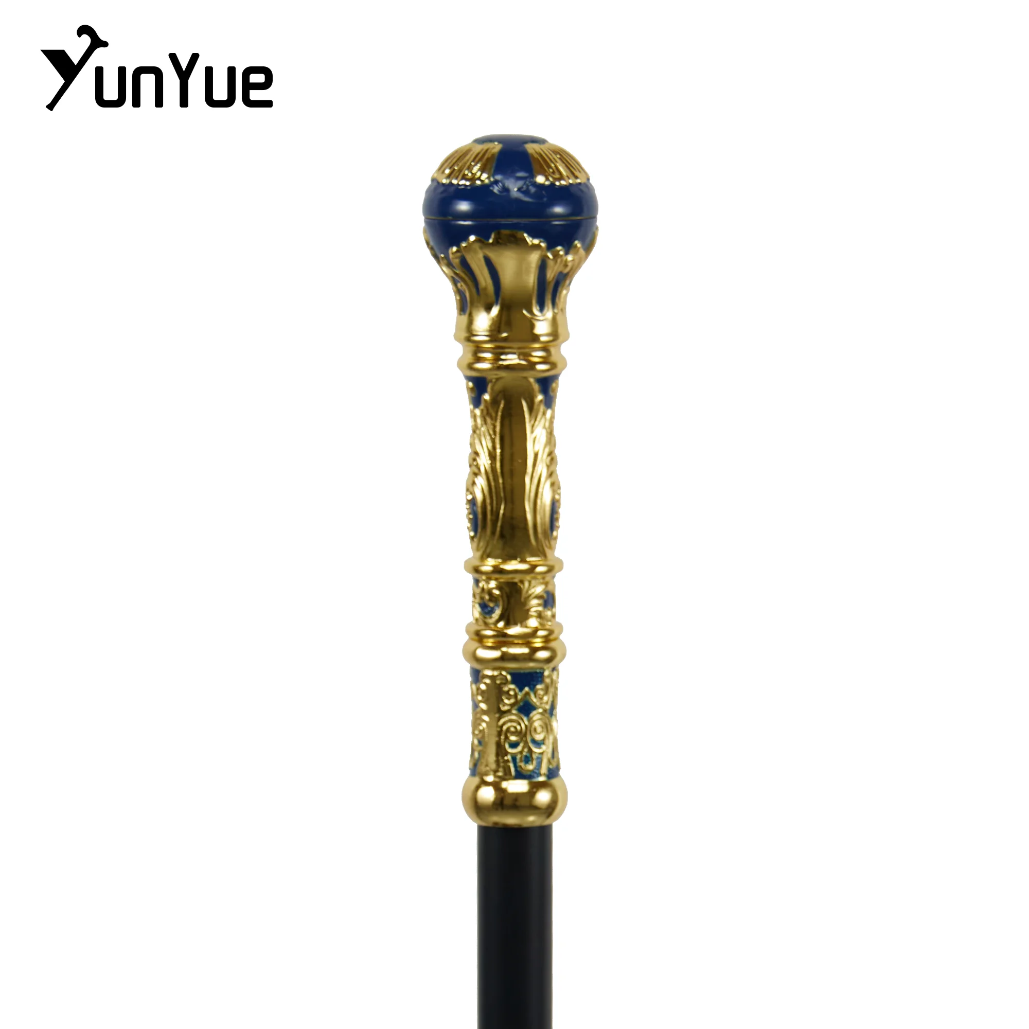 الأزرق مقبض دائري موضة عصا للمشي تأثيري السادة خمر اليدوية عصا للمشي سيدة الفن جمع فيلم الدعائم قصب 93 سنتيمتر