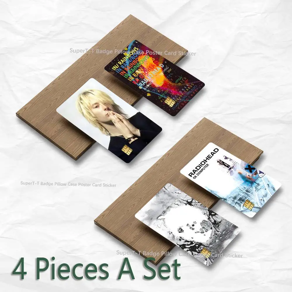 R-Radiohead In Rainbows Credit Debit Card Sticker Bus Pass Diy Waterproof Small Chip Film Sticker Decoration