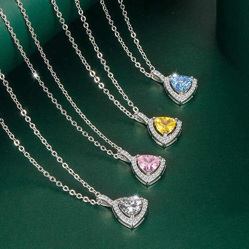

Buyee 925 Sterling Silver Female Stone Pendant Chain Natural Crystal Necklace for Women Fashion Party Fine Jewelry Chain Gift
