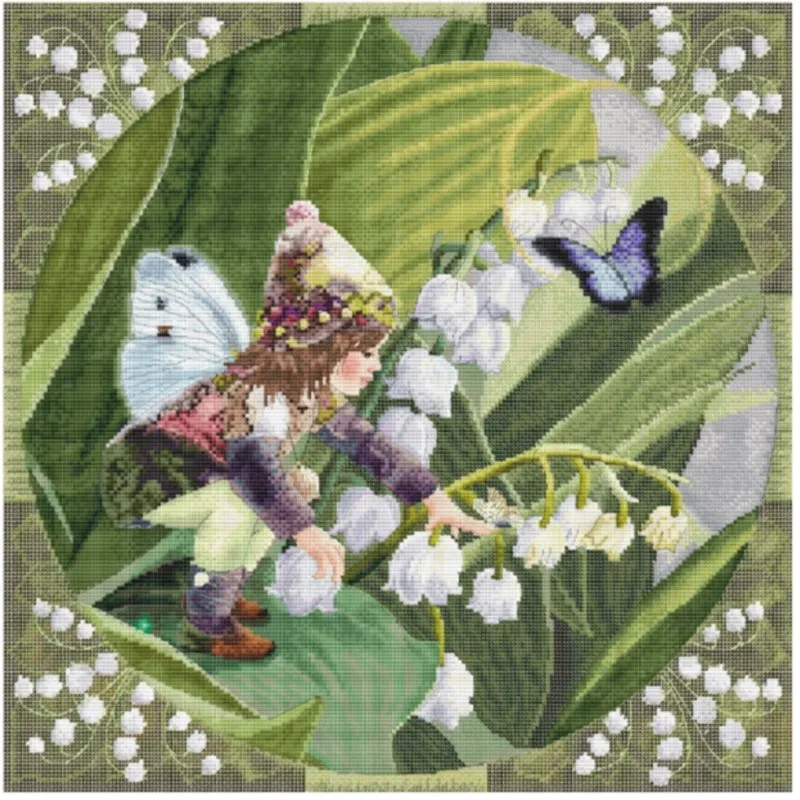 

Mouse and Princess Princess Cross Stitch Kit, Counted Cross Stitch, RS Cotton with Cross Stitch