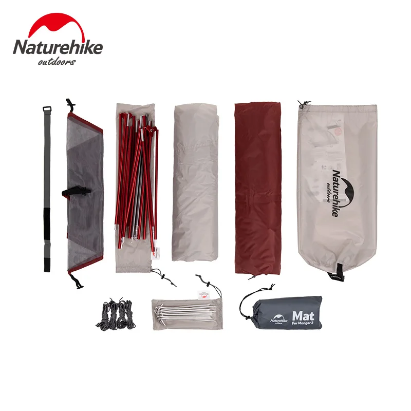 Naturehike Yunchuan Mongar 2 3 People Waterproof Double Layer Outdoor Tent Aluminum Rod Gray Ultralight Single Camping Tents Mat