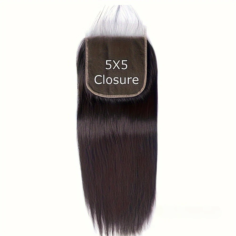 Straight 5x5 Transparent Lace Closure Straight Human Hair Closure Frontal Free Part Transparent Lace Closure Pre Plucked