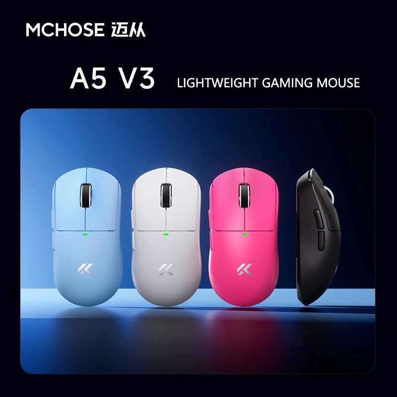 

Mchose A5 V3 Wireless Gaming Mouse Bluetooth Tri-Mode 3395 Designed for Esports Small Hand Size Gaming Mouse Gift