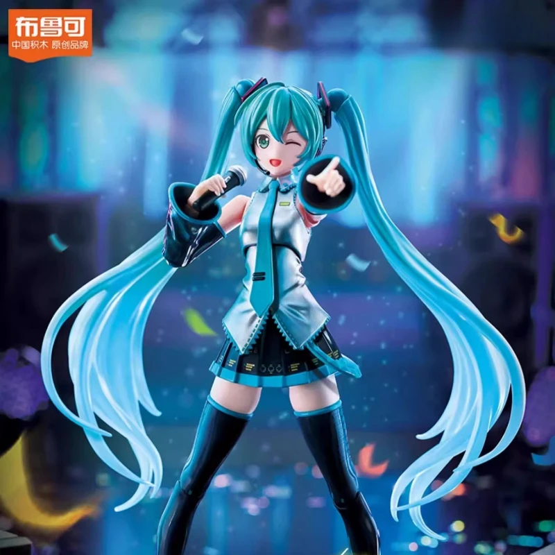 BLOKEES Future Miracle Hatsune Miku Figura Building Block fai da te Decorazione desktop Modello di assemblaggio puzzle per regalo giocattolo di compleanno