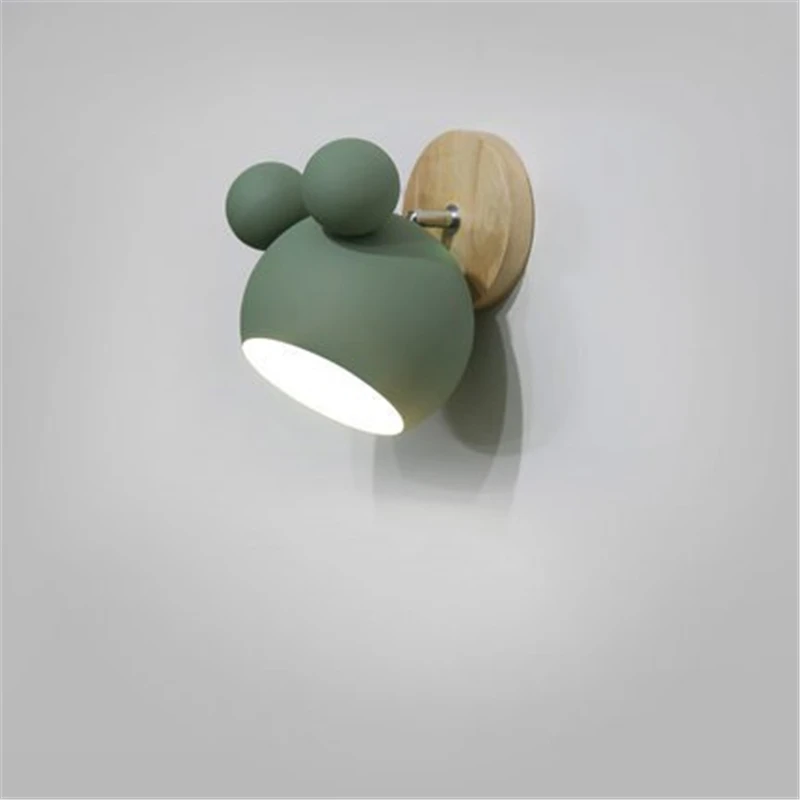 Nordic Mickey Lampada Da Parete Salotto Camera Da Letto Applique Da Parete Studio Applique Murale Apparecchio Semplice e Camera dei bambini Belli