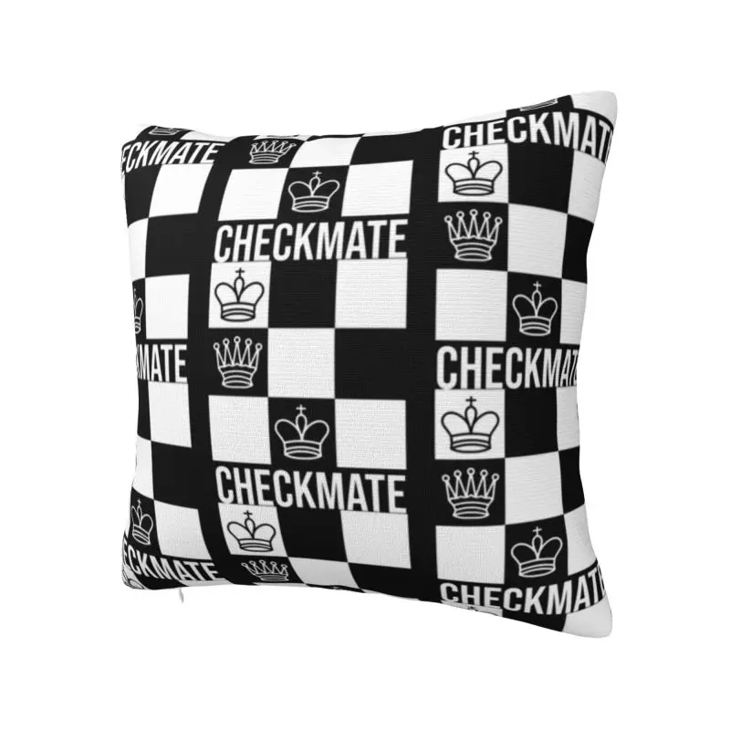 Checkmate Chess Board Throw Pillow Case Decoration Custom Square Game Chessboard Cushion Cover Pillowcover for Living Room