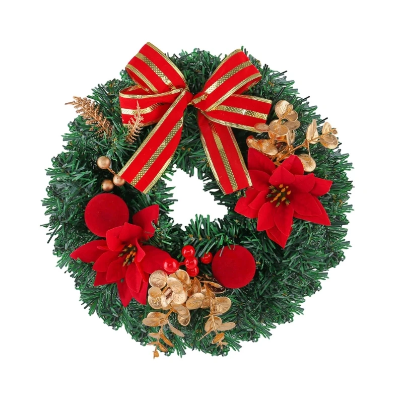 Weihnachtskranz mit Blattgoldbesatz für Türfenster-Ausstellung 3XUF – Detail 1