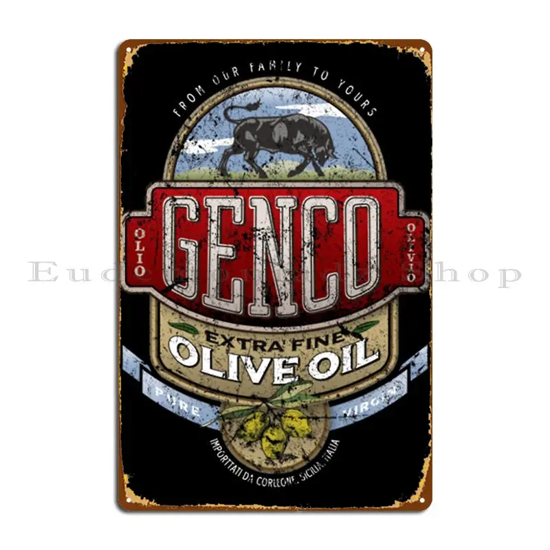 Genco Azeite Tin Sign Cartaz, Placa De Metal, Decoração Da Parede, Impressão, Cinema, Sala