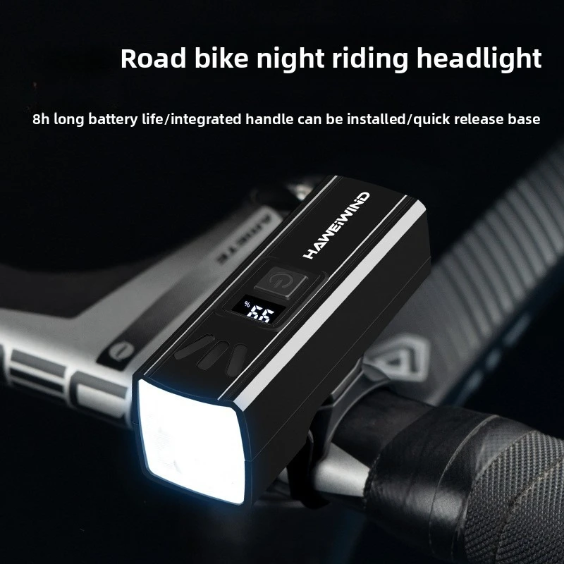 Bicycle Light 2000Lumens Front Light Bicycle Flashlight Headlight Waterproof  Type-C Rechargeable Battery Level Display MTB Lamp