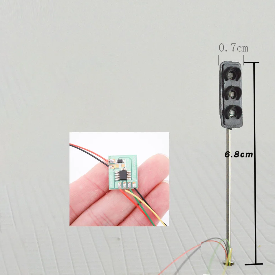 호 체중계 철도 기차 신호등 세트, 1:87 모델 램프, DIY 모델링 장난감, 건축 건축 재료, 디오라마 1 세트