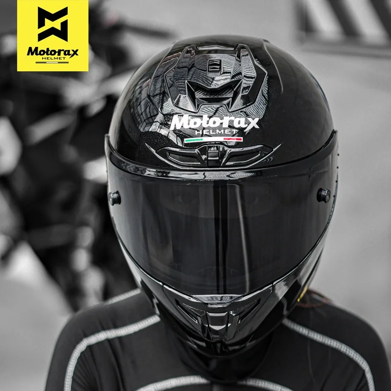 Motorax R50s Koi Starry Night Black Helmet, Men'S And Women'S Four Seasons Anti Fall Personalized Cool Motorcycle Full Helmet