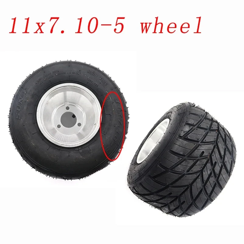 5 Inch Go Kart Tires 11x7.10-5 Competitive   Anti-skid Rain Tire Vacuum Tyre With Hub 11*7.10-5 Wheel Accessories