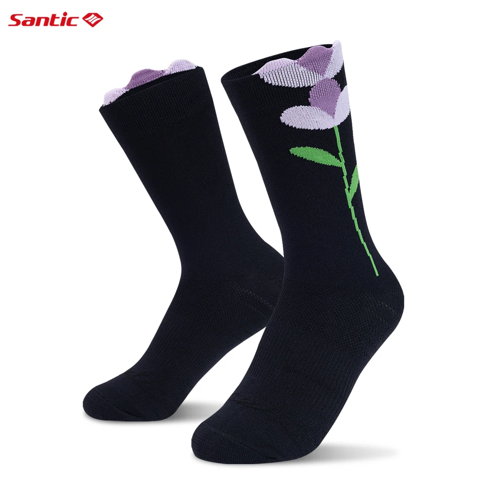 Santic Cycling Socks MTB Bike Outdoor Sports Socks Free Size Four Seasons Breathable Comfortable