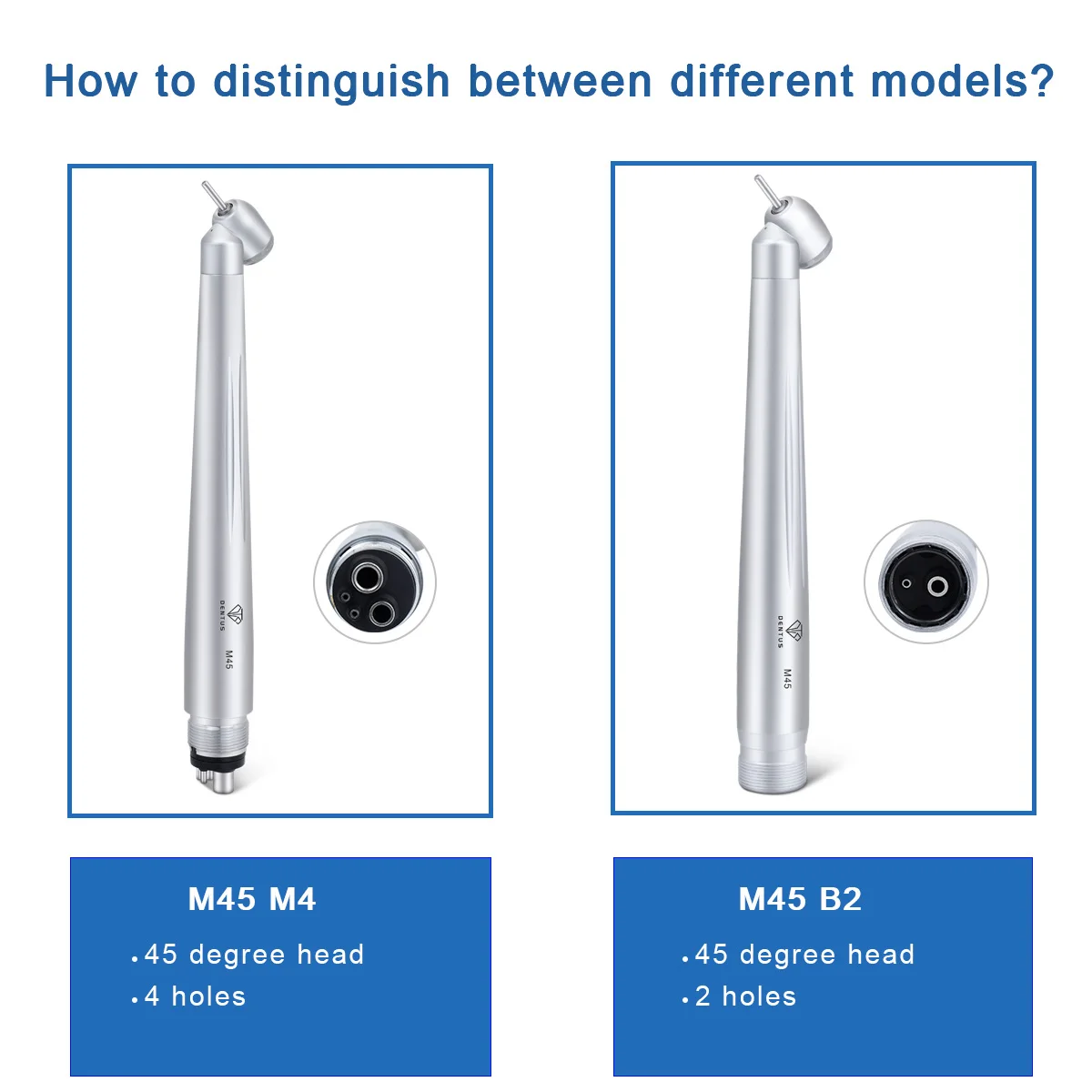 45 Degree Handpiece with A-Grade Ceramic Bearings Dental High Rotation Pen High Speed Push Button Air Turbine Dentistry Supplies