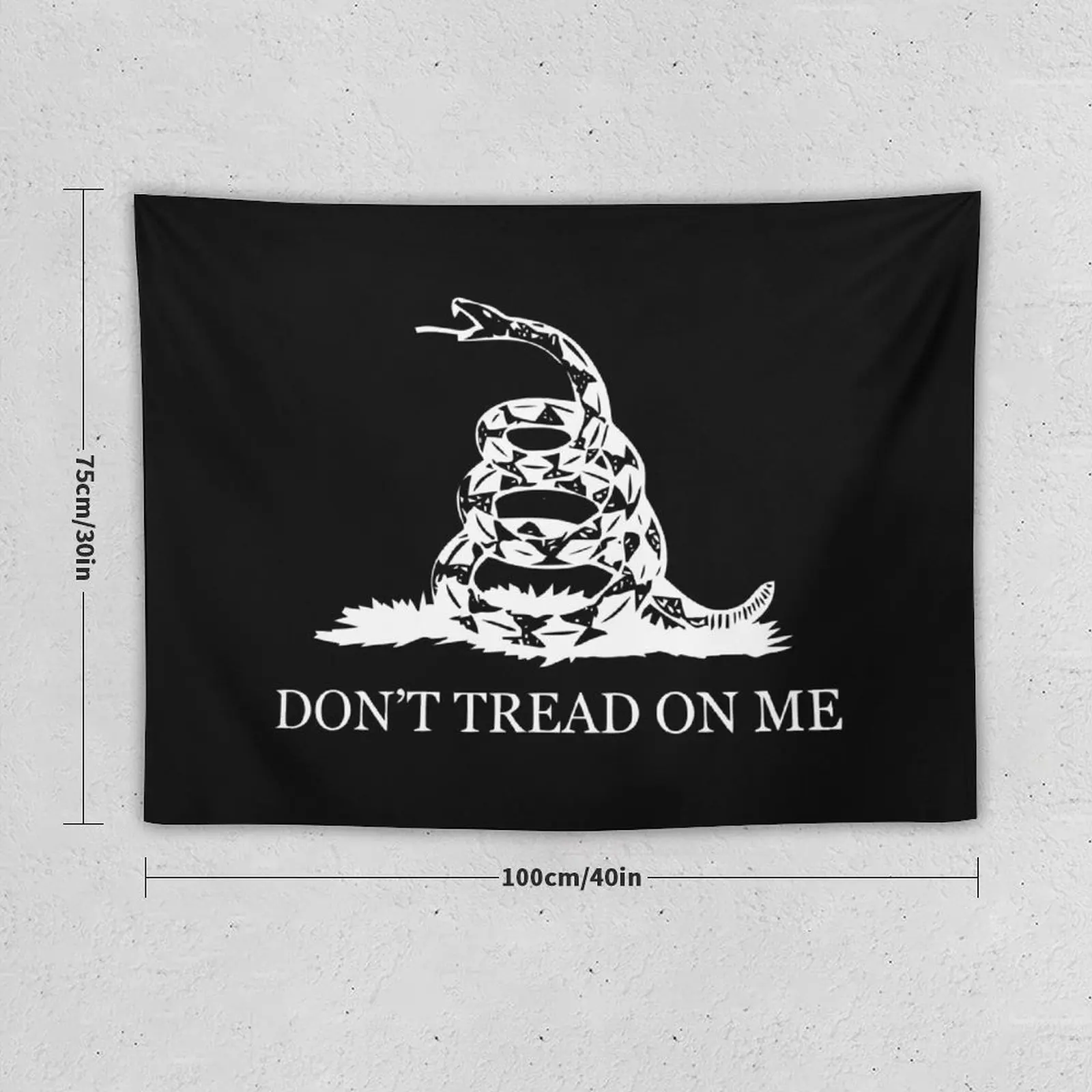 Gadsden Flag - Black and White Tapestry Decoration Aesthetic Outdoor Decor Tapestry