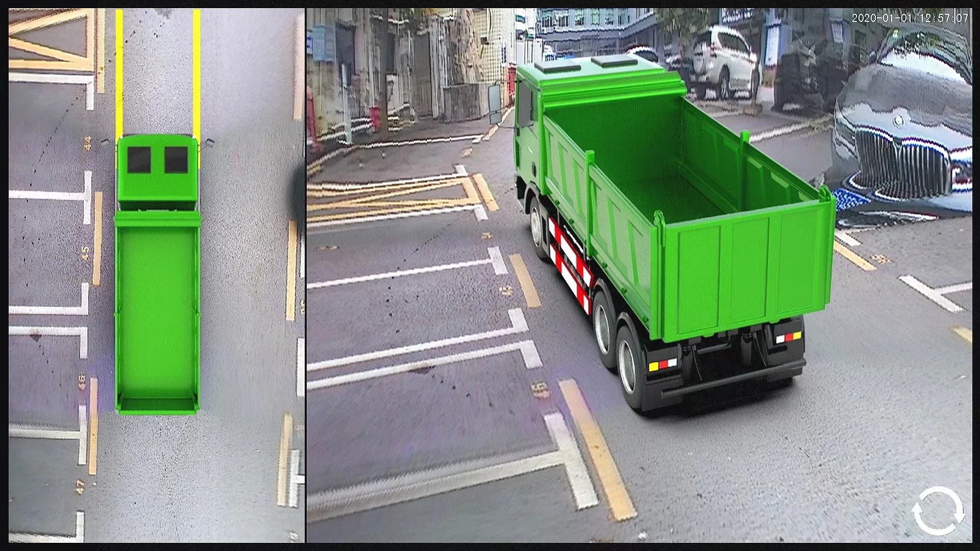 1080P AHD 3D/2D Surround View Recorder DVR 360 Bird View Panorama System Cameras for Truck Van Engineering Motorhome