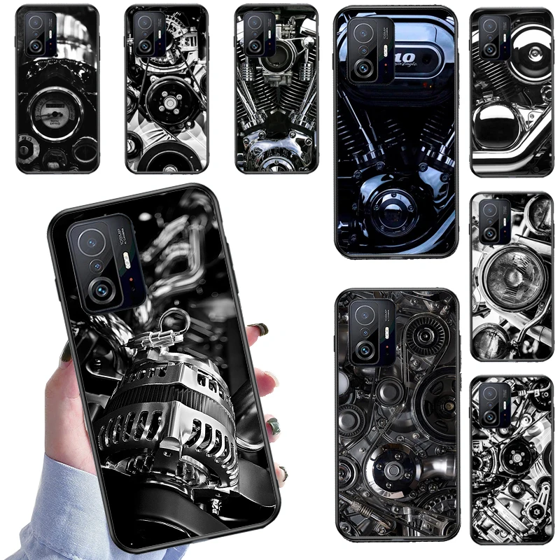 Motor Engine Motorcycle Cover Case For Xiaomi Mi 11 Lite 10T 11T Pro Funda For POCO M3 M4 Pro F3 X3 GT X3 Pro NFC