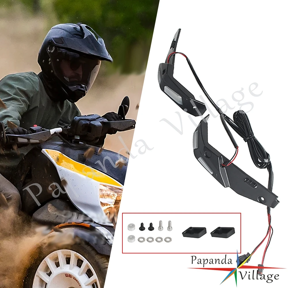 

1 Pair Motorcross Handguards Hand Guard LED Lighting Black Plastic FOR Can-Am Ryker 600 900 Sport Rally 2019-2023 Accessories