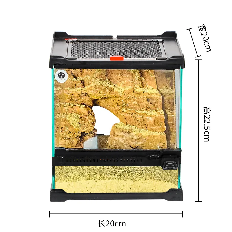 

Reptile Terrarium All-in-one Landscape Tank Rainforest Reptile Tank Glass Eco Aquarium Box for Geckos Lizards Turtles Scorpions