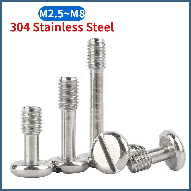 

M2.5 M3 M4 M5 M6 M8 GB837 304 Stainless Steel Slotted Pan Round Head Captive Screws Half Thread Anti-Loosening Bolts